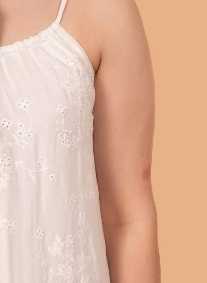 Maxi jurk katoen broderie