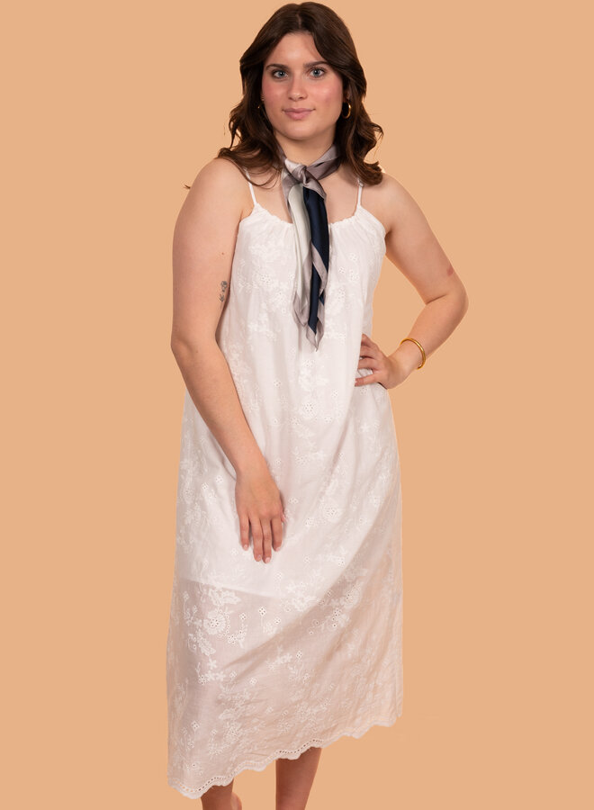 Maxi jurk katoen broderie