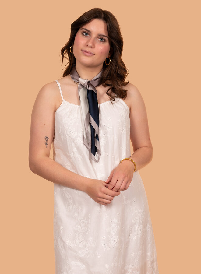 Maxi jurk katoen broderie