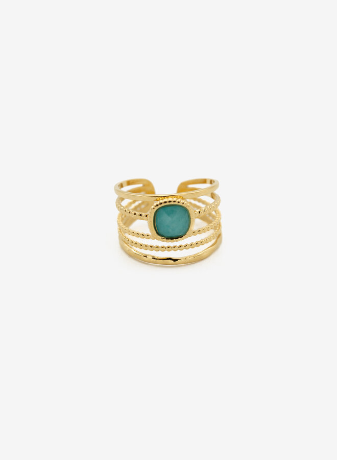 Ring vintage steen turquoise