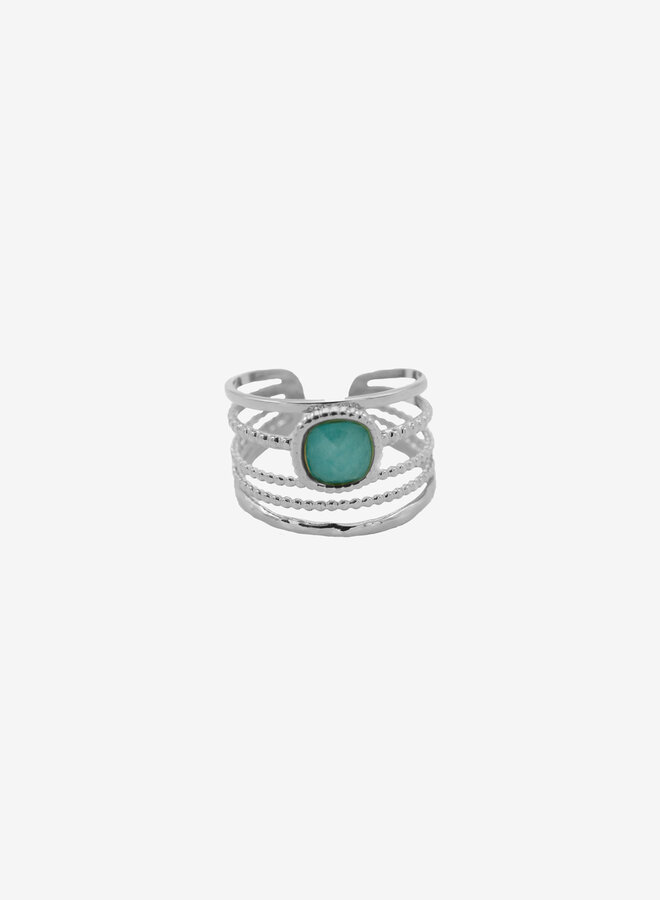 Ring vintage steen turquoise