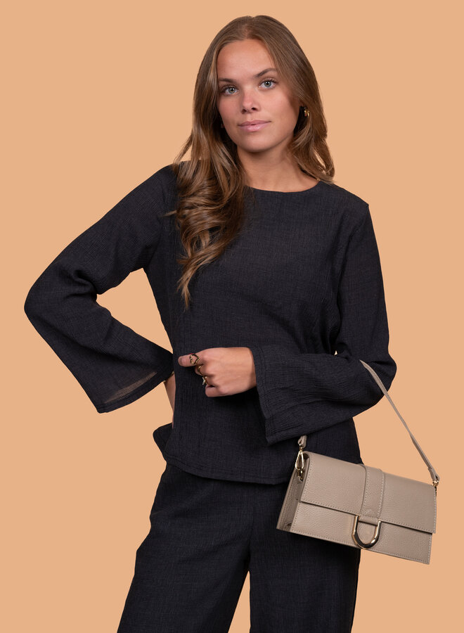 Basic top zwart lange mouwen