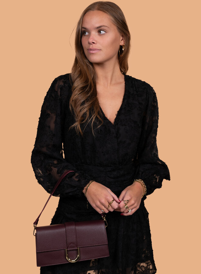 Zwarte jurk met print