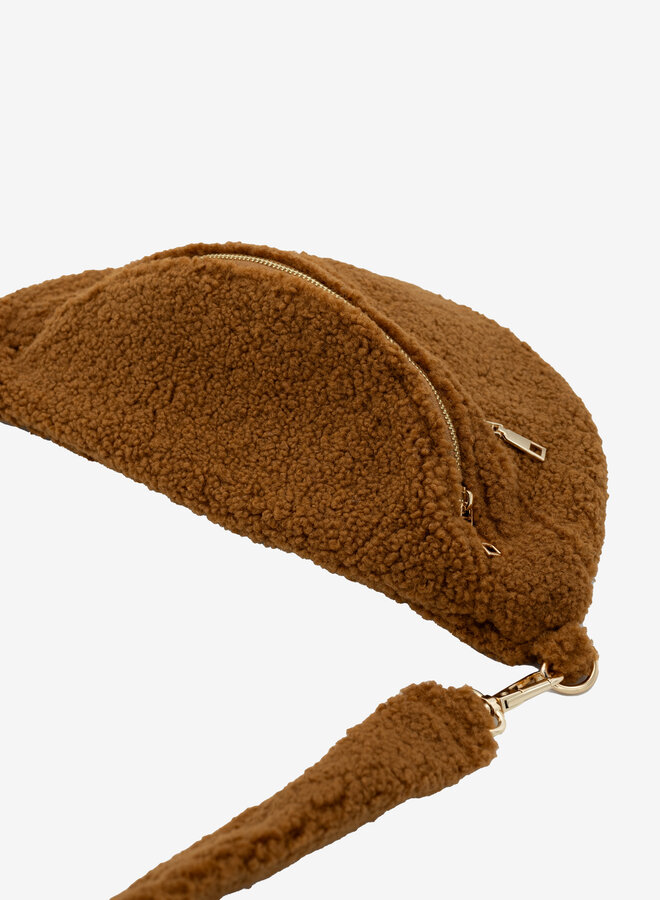 Teddy stof bum-bag bruin