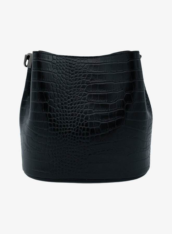 Grote zwarte lederen tas