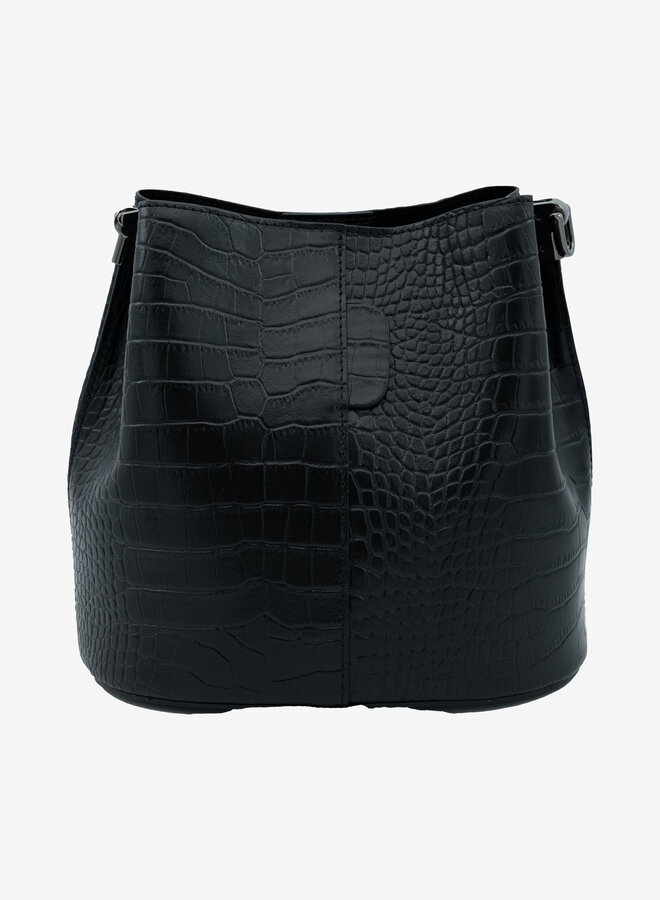 Grote zwarte lederen tas