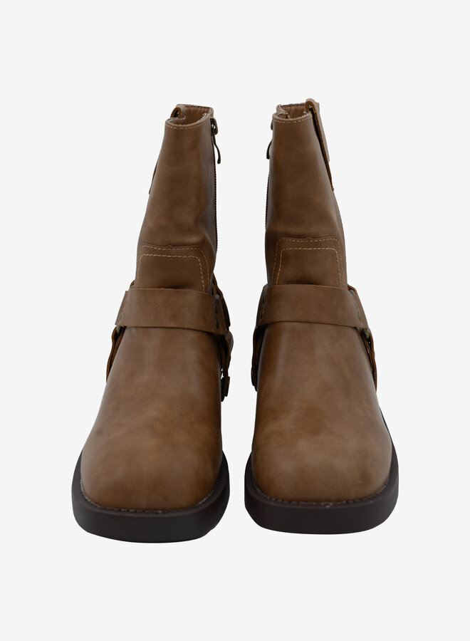 Lage stoere laarzen beige