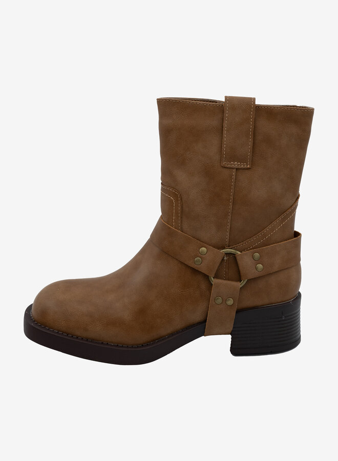 Lage stoere laarzen beige