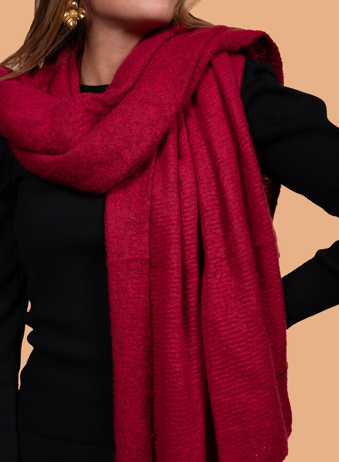 Grove sjaal bordeaux rood