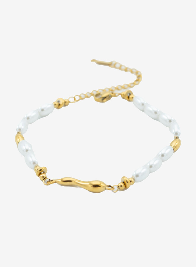 Armband witte parels