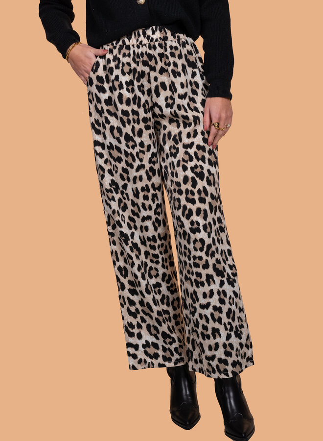 Luipaard print broek