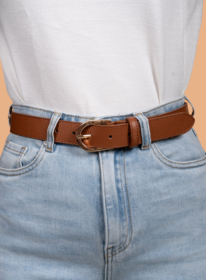 Leren riem cognac Saar