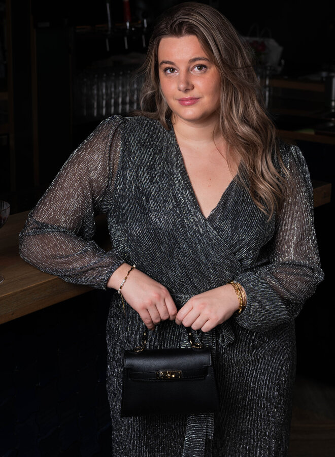 Jumpsuit party glitter zilver