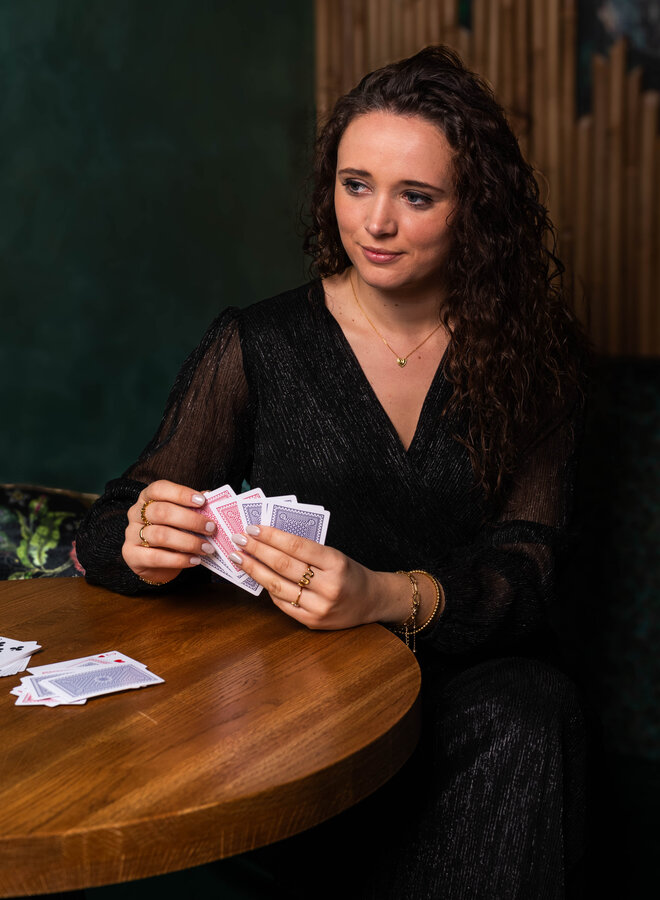 Jumpsuit party glitter zwart