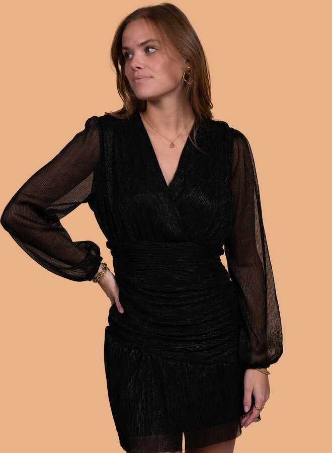 Feestjurk glitter zwart