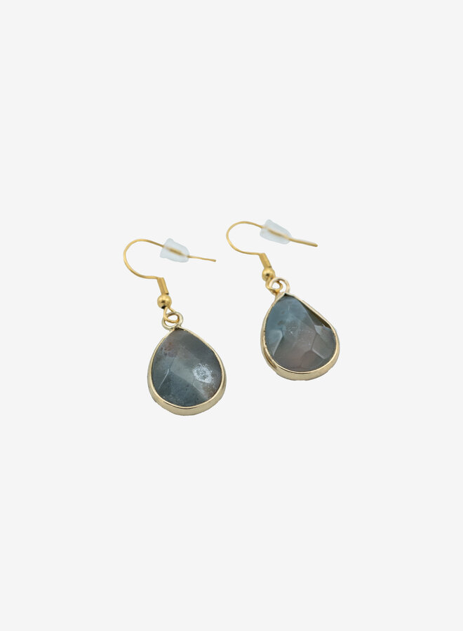 Oorhanger natuursteen bruin