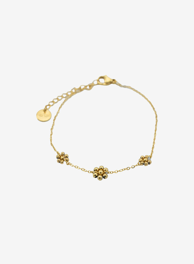 Armband met kralen bloemetjes