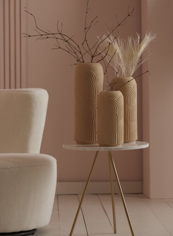 Vaas keramiek  beige 40 cm