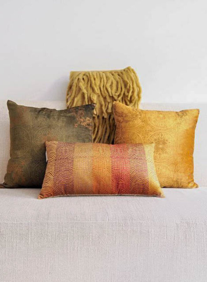 Sierkussen zacht groen met goud