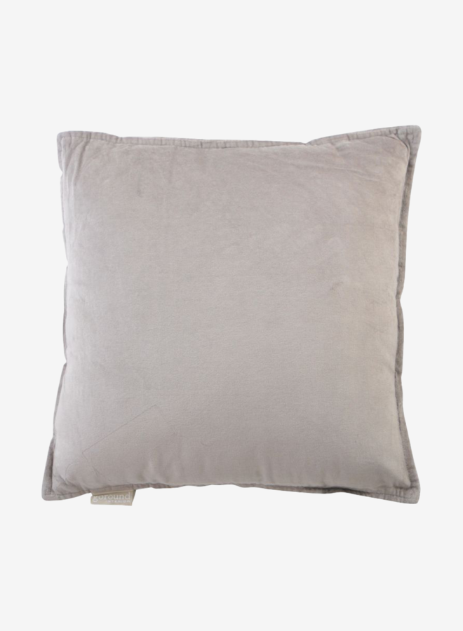 Sierkussen fluweel taupe