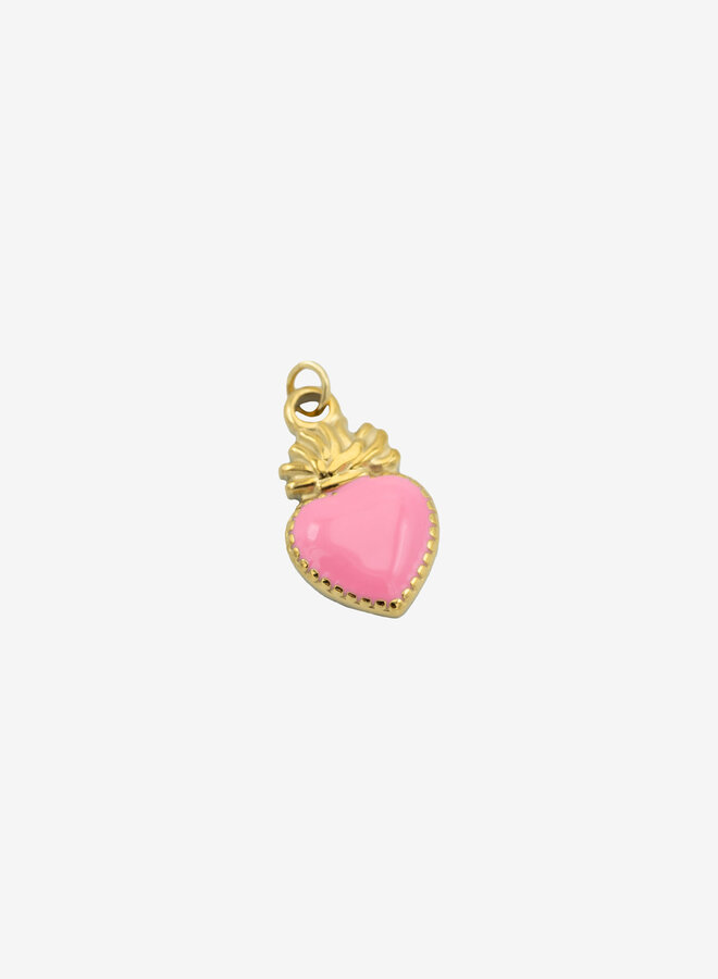 Bedel flaming heart roze goud