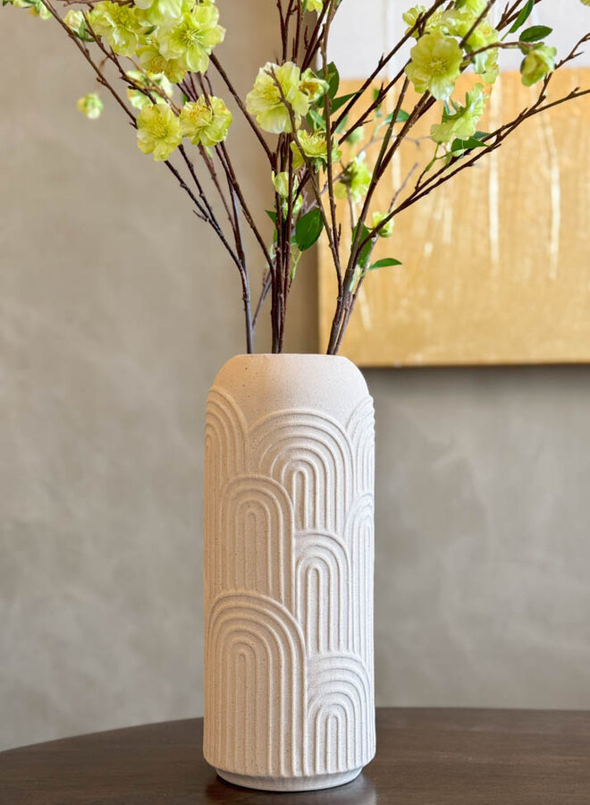 Vaas keramiek  beige 40 cm