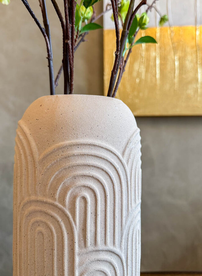 Vaas keramiek  beige 40 cm