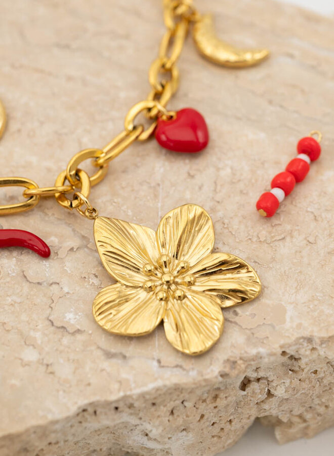 Bedel rood hartje goud