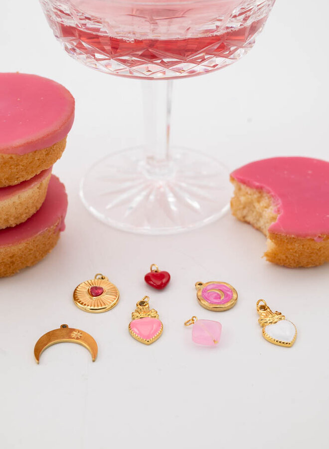 Bedel roze steen goud