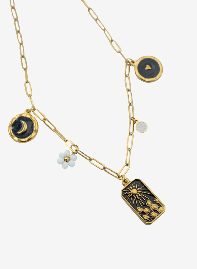 Bedelketting black & white