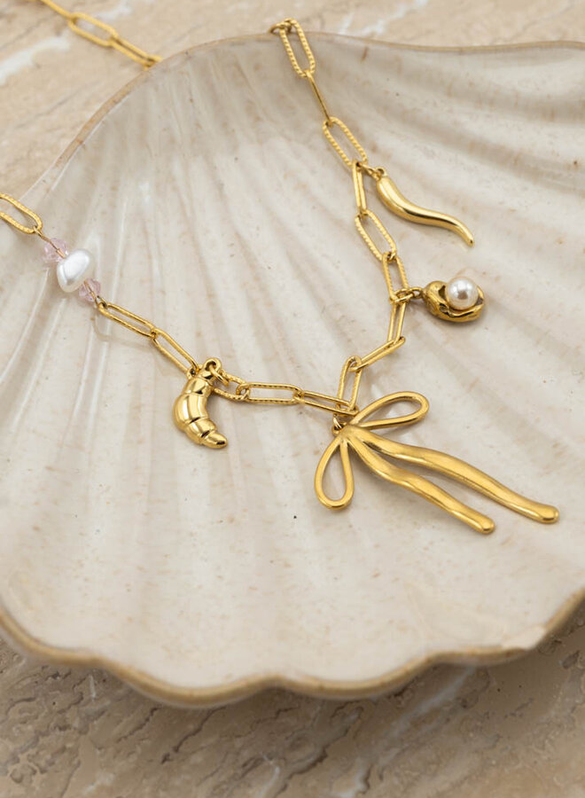 Bedelketting gold cute