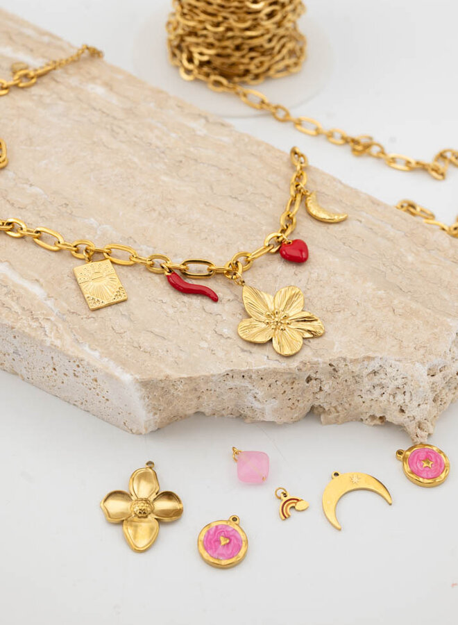 Bedelketting flower red