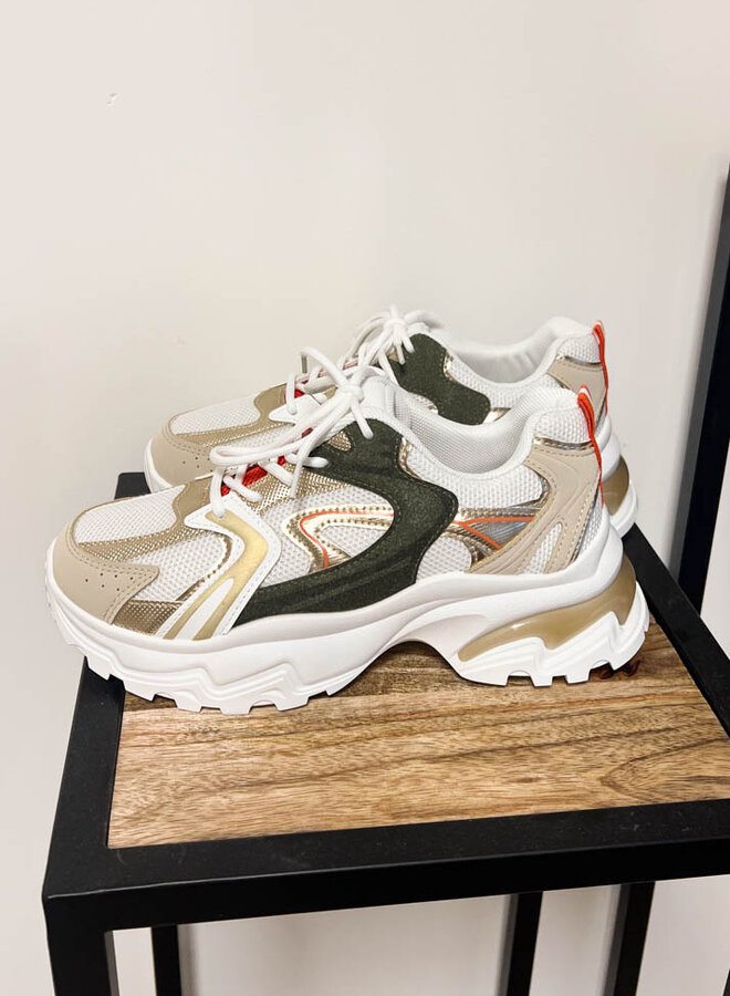 Witte sneaker multi-colo