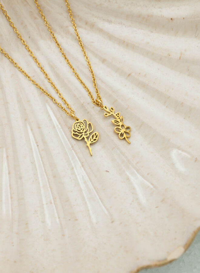 Ketting geboortebloem meidoorn mei