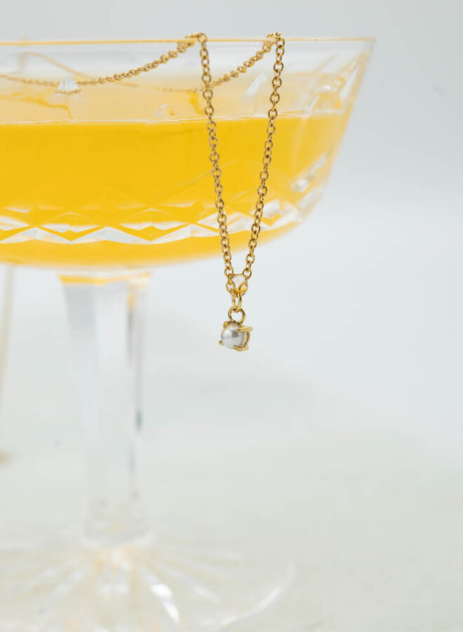 Ketting geboortesteen parel juni