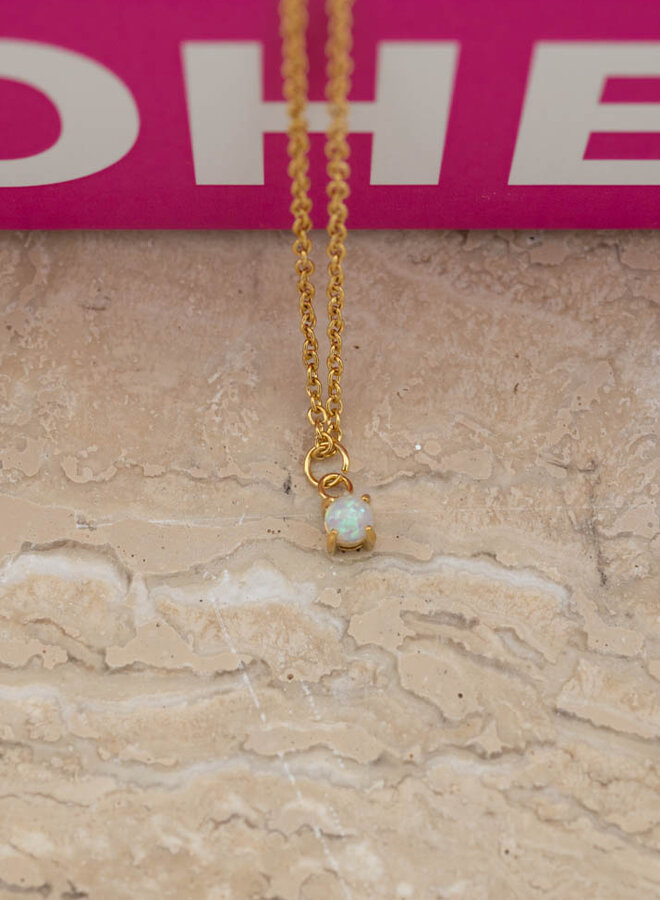 Ketting geboortesteen toermalijn oktober