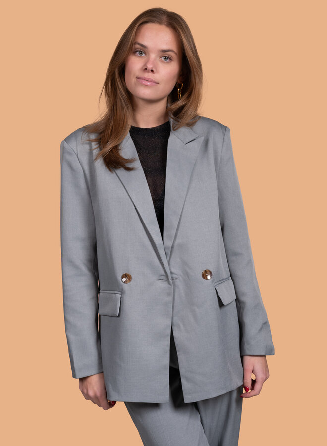 Blazer loose fit grijs