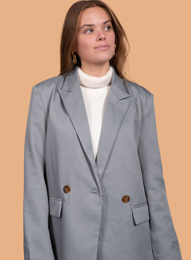 Blazer loose fit grijs