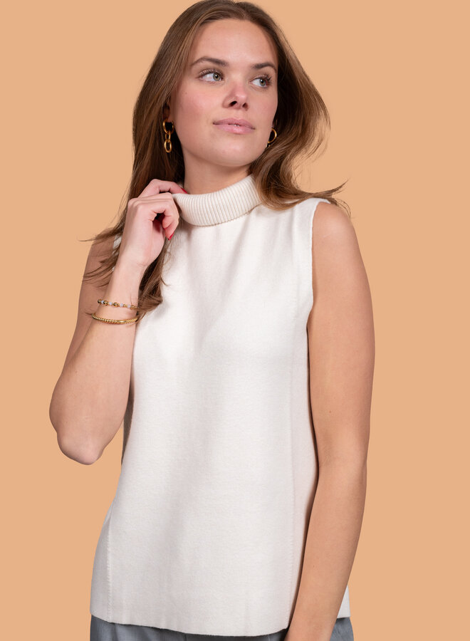 Pull-over met col beige