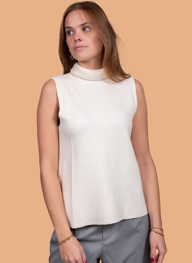 Pull-over met col beige