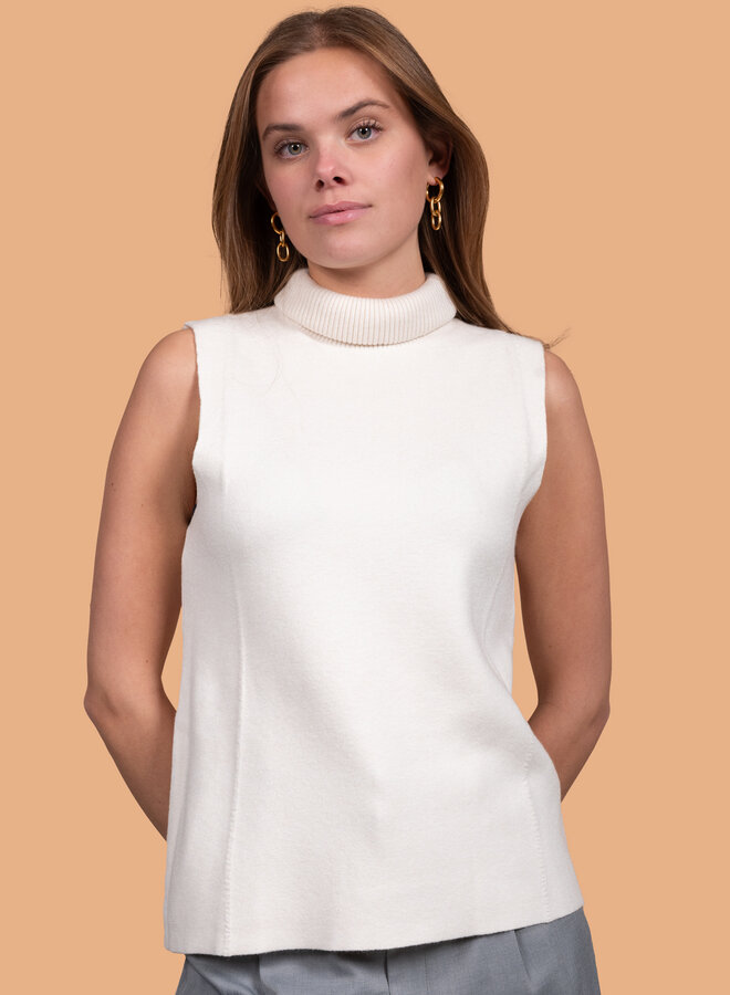 Pull-over met col beige