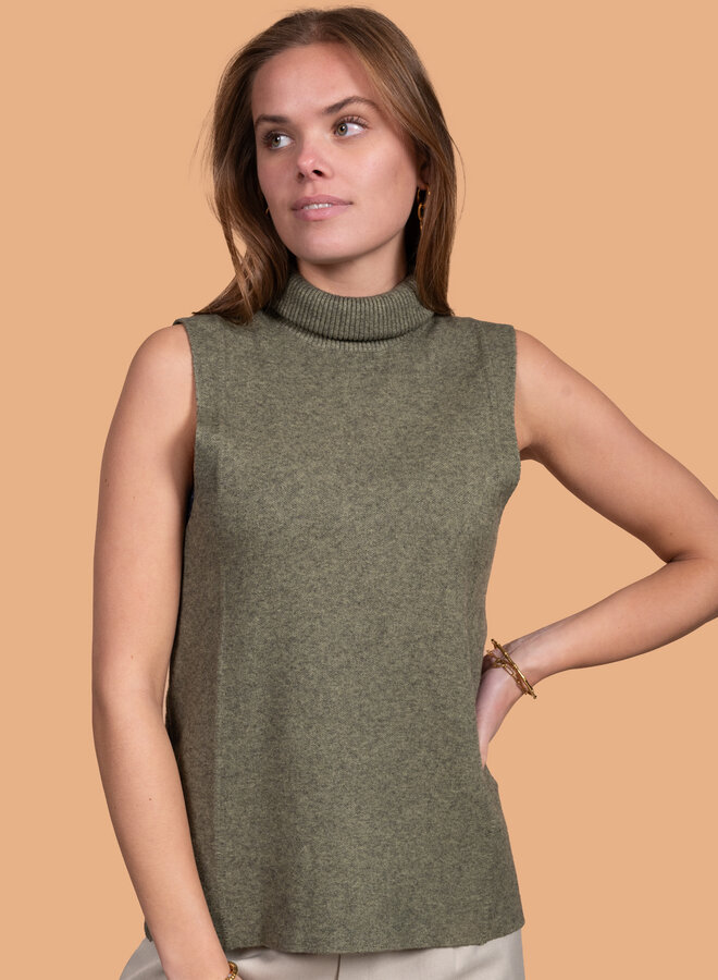 Pull-over met col groen