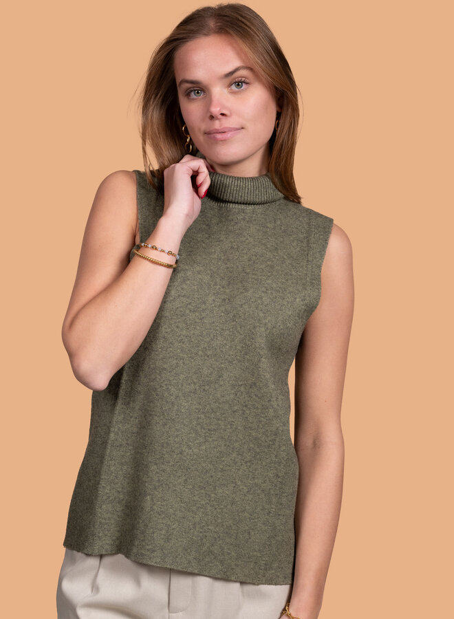 Pull-over met col groen