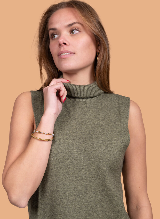 Pull-over met col groen
