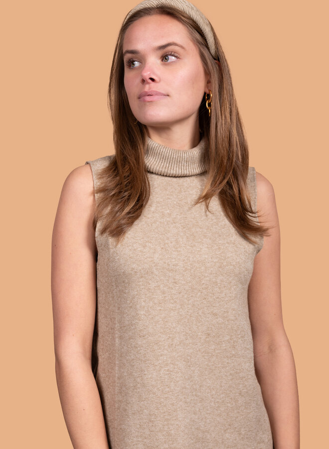 Pull-over met col camel