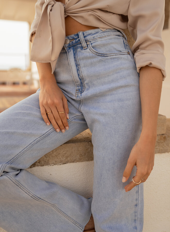 Wide leg jeans Mara lichtblauw