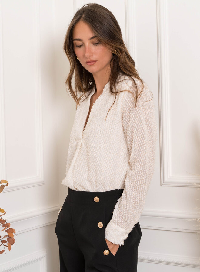 Witte blouse dots