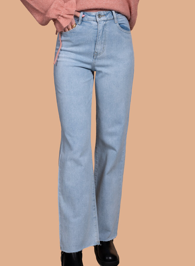 Wide leg jeans Anna lichtblauw