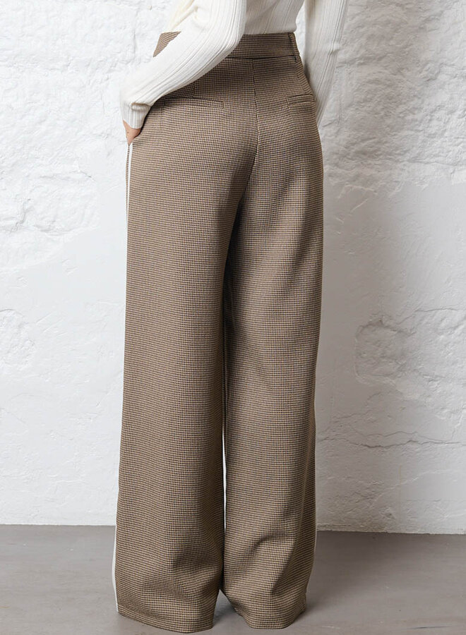 Geruite broek met streep