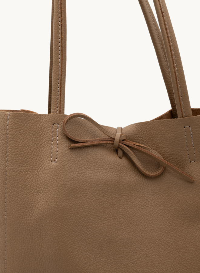 Shopper tas leer camel Mia